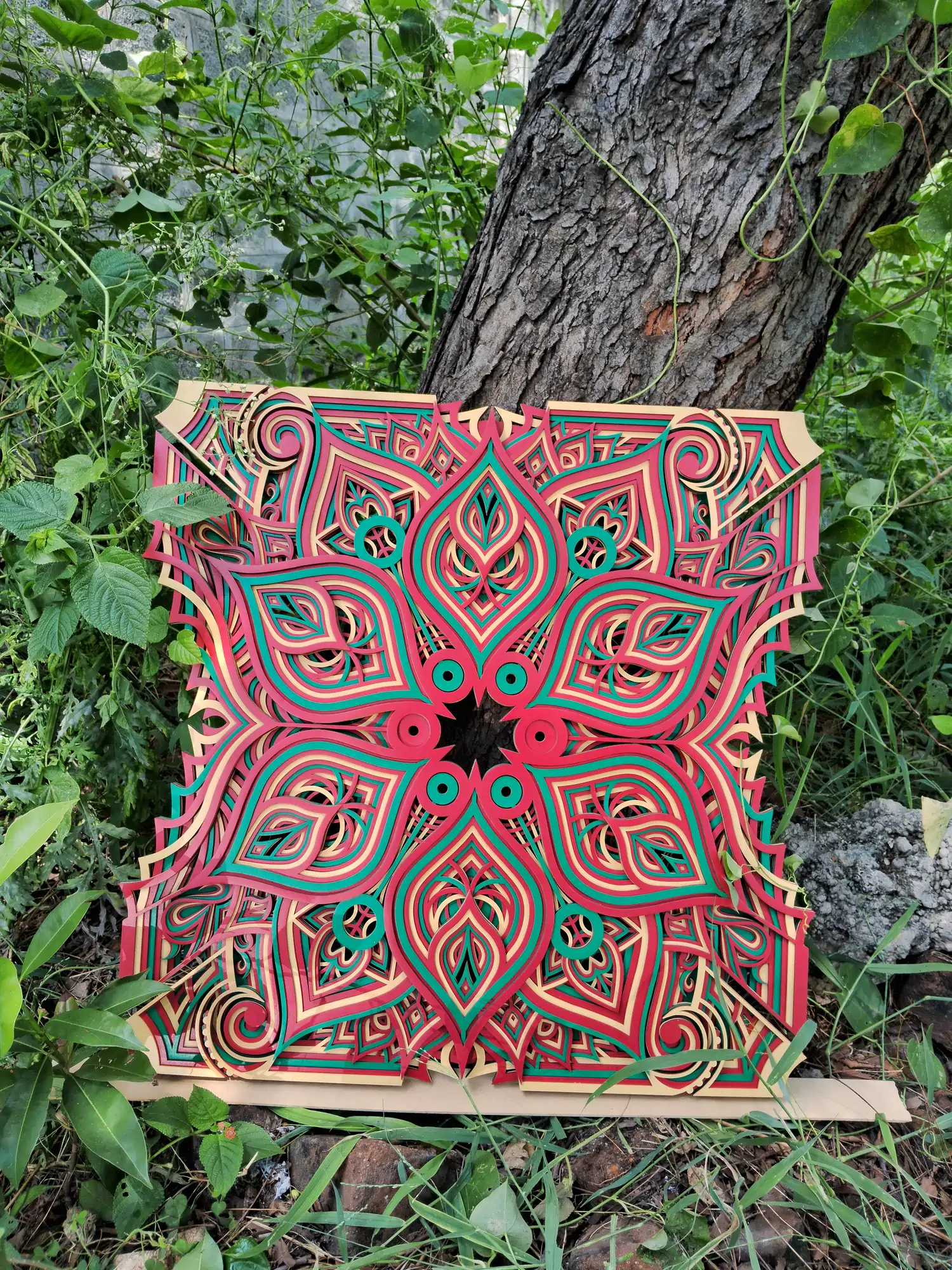 10 Layer architectural Wall Art With Intricate Cut Design 10 Layer architectural Wall Art With Intricate Cut Design