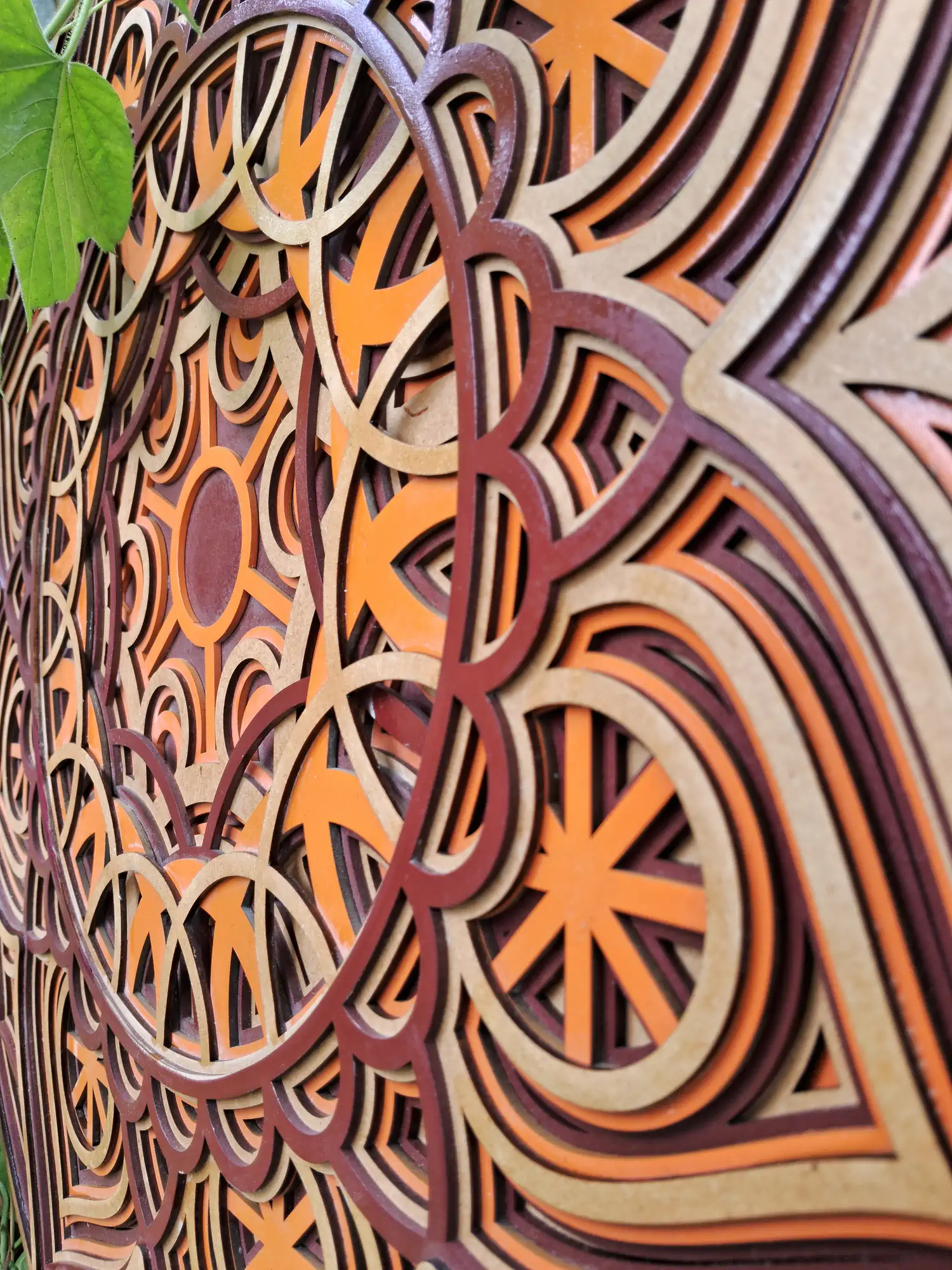 8 Layer Mdf Geometric Mandala Closeup