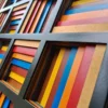 Closeup of Parallel Geometric Wall Art