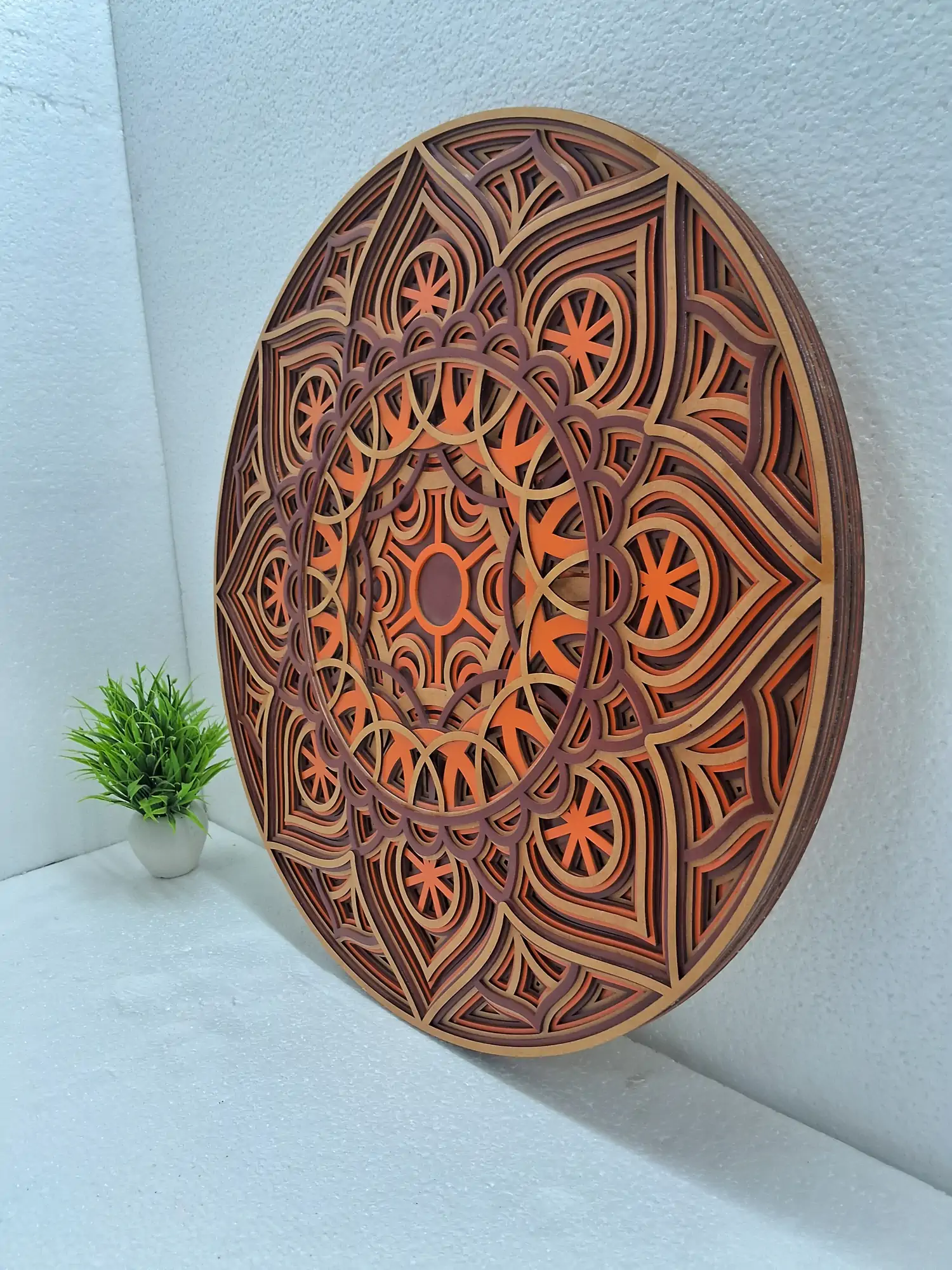 Concentric Mandala Round Wall Art Piece
