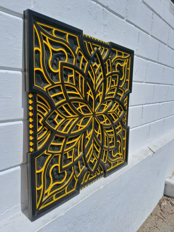 Glowing Layered Mandala Spiritual Decor