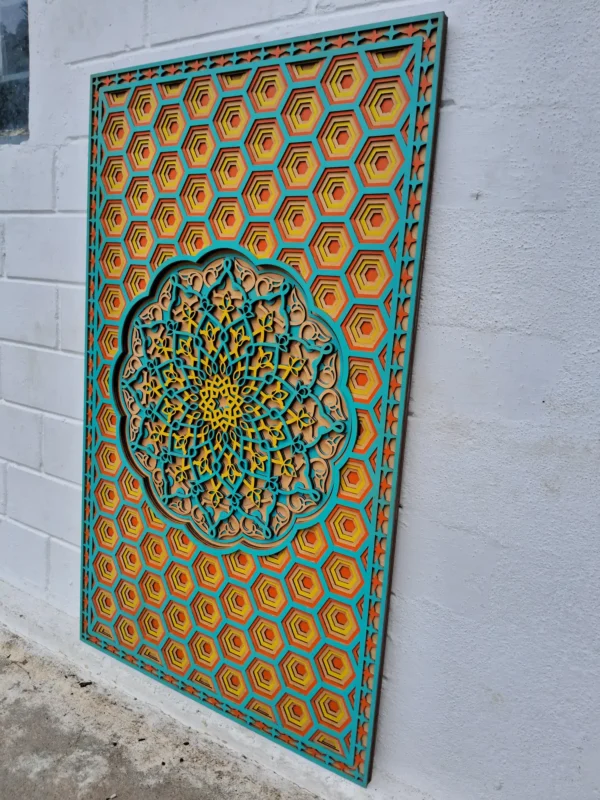 Hexagon Mandala MDF wall decor 7 layer 1
