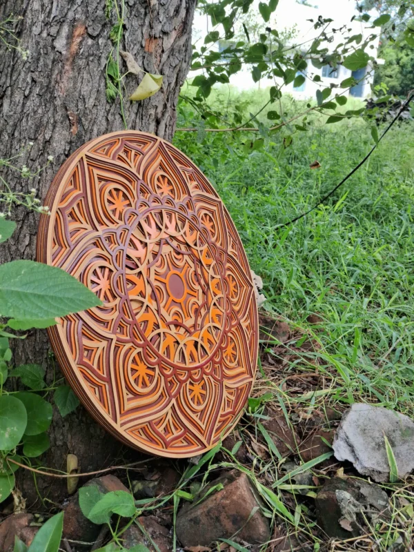 Laser Cut Round Mandala Mdf Artwork