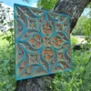Layered Square Pattern Mdf Wall Art