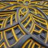 Meditative Petal Mandala Wall Art Detail