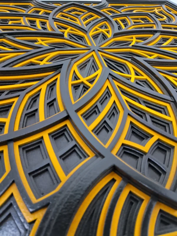 Meditative Petal Mandala Wall Art Detail