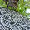 Minimalist Black White Layered Mandala Detailed VIew
