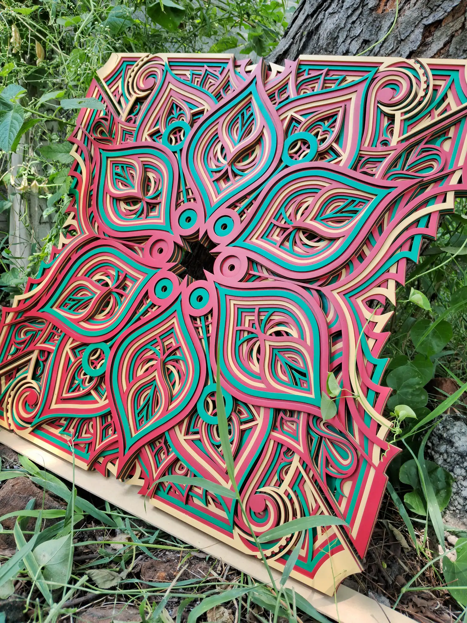 Modern Zen Inspired Mdf Wall Art Angle View Modern Zen Inspired Mdf Wall Art Angle View