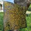 Square Orientation Mandala Wall Decor