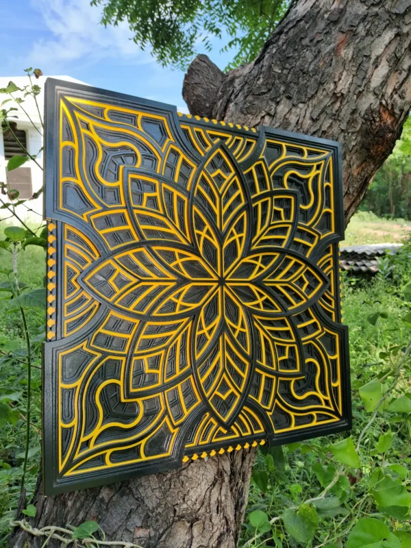 Square Orientation Mandala Wall Decor