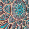 intricate floral mandala art closeup details