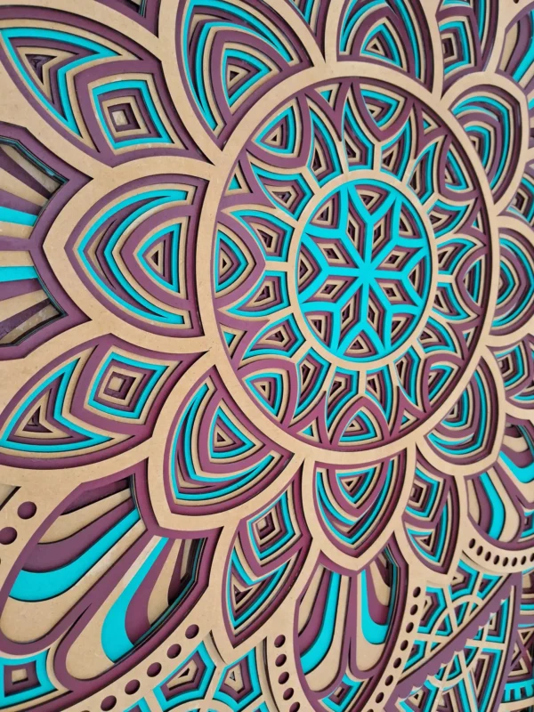 intricate floral mandala art closeup details