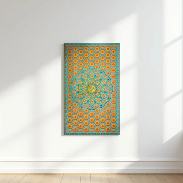 Hexagon Mandala Wall Sculpture Art