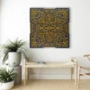 Mystic Flame Layered Mandala MDF Sculpture Wall Art Front View