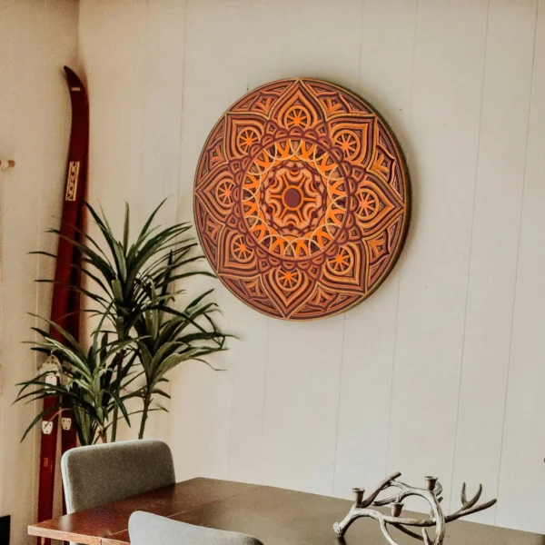 Soul Circle Mdf Sculpture Wall Art cross View