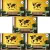 globe map wall art for office dark walnut finish mi wrld 01 other 8