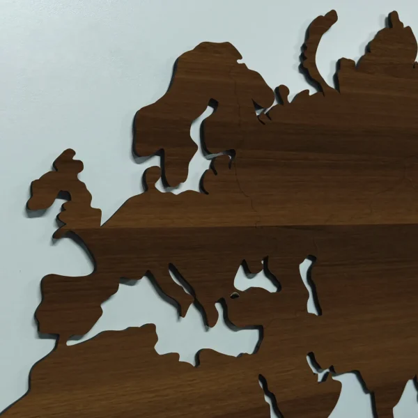 mdf world map clock wall art dark walnut finish mi wrldclk 26 other 2