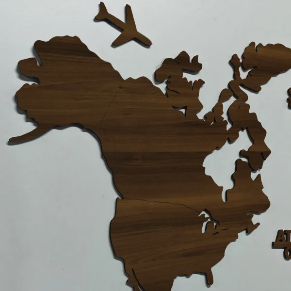 modern world map clock for living room dark walnut finish mi wrldclk 26 other 3