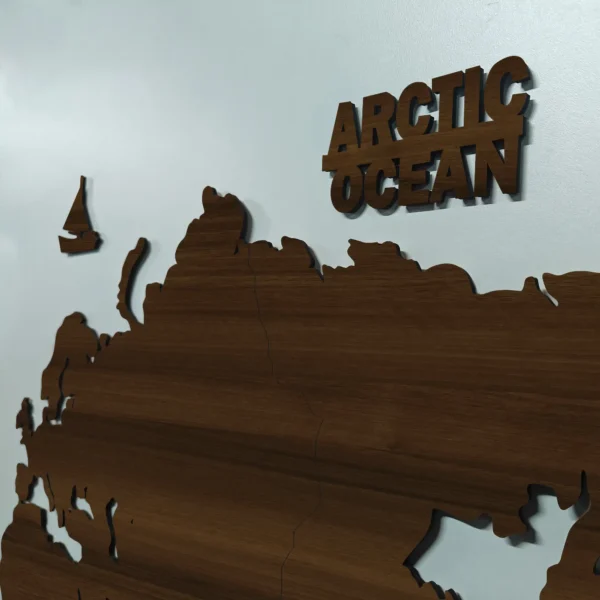 wooden finish 3d world map with clock dark walnut finish mi wrldclk 26 other 5