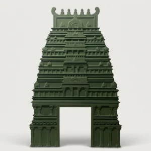 Dark Olive colour dravidian south indian style temple gopuram
