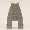 Light Grey with gold colour dravidian south indian style temple gopuram