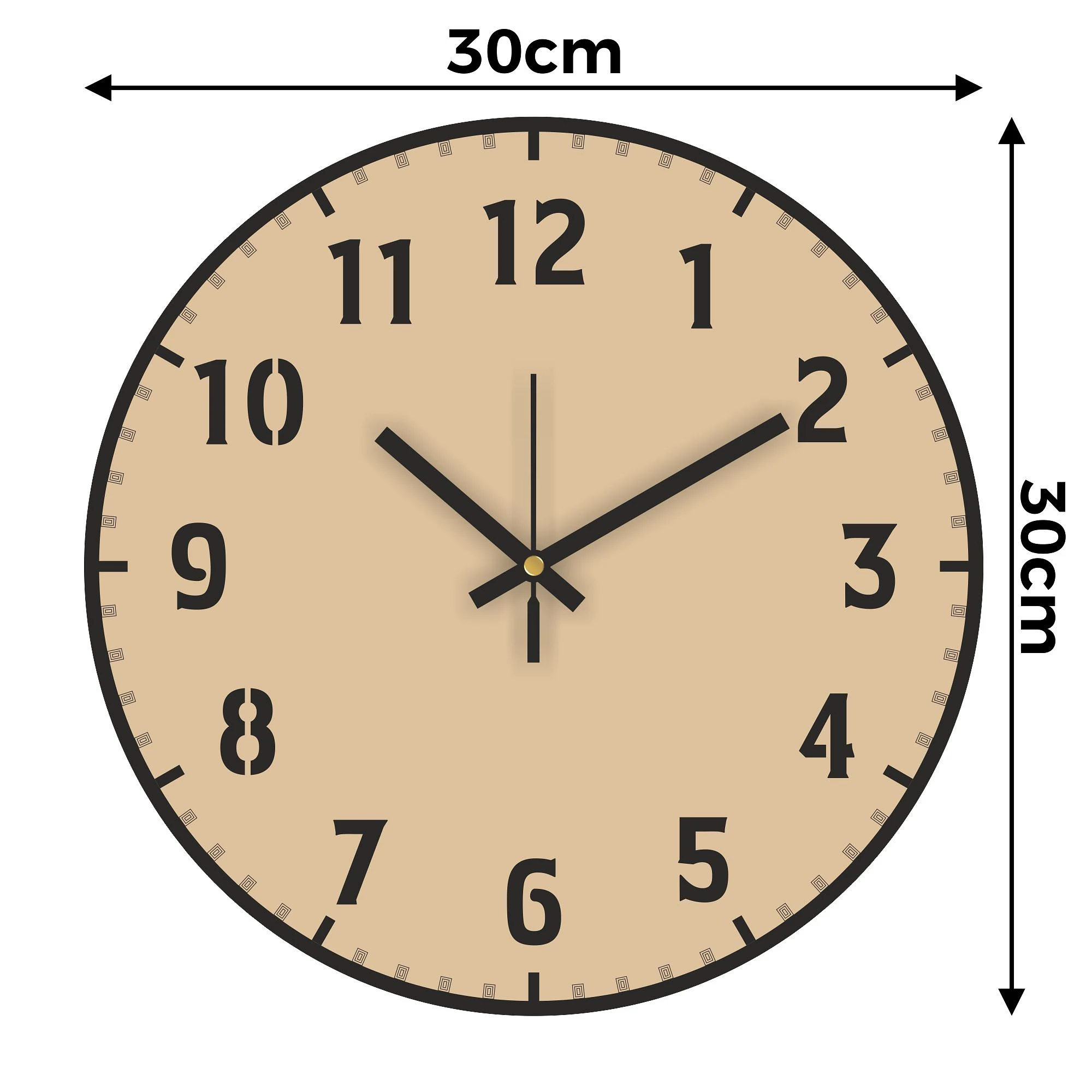 rawdius 30cm beige clock size guide RAW 09 WC Other 2
