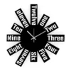 rawdius black typography burst wall clock main RAW 08 WC Main