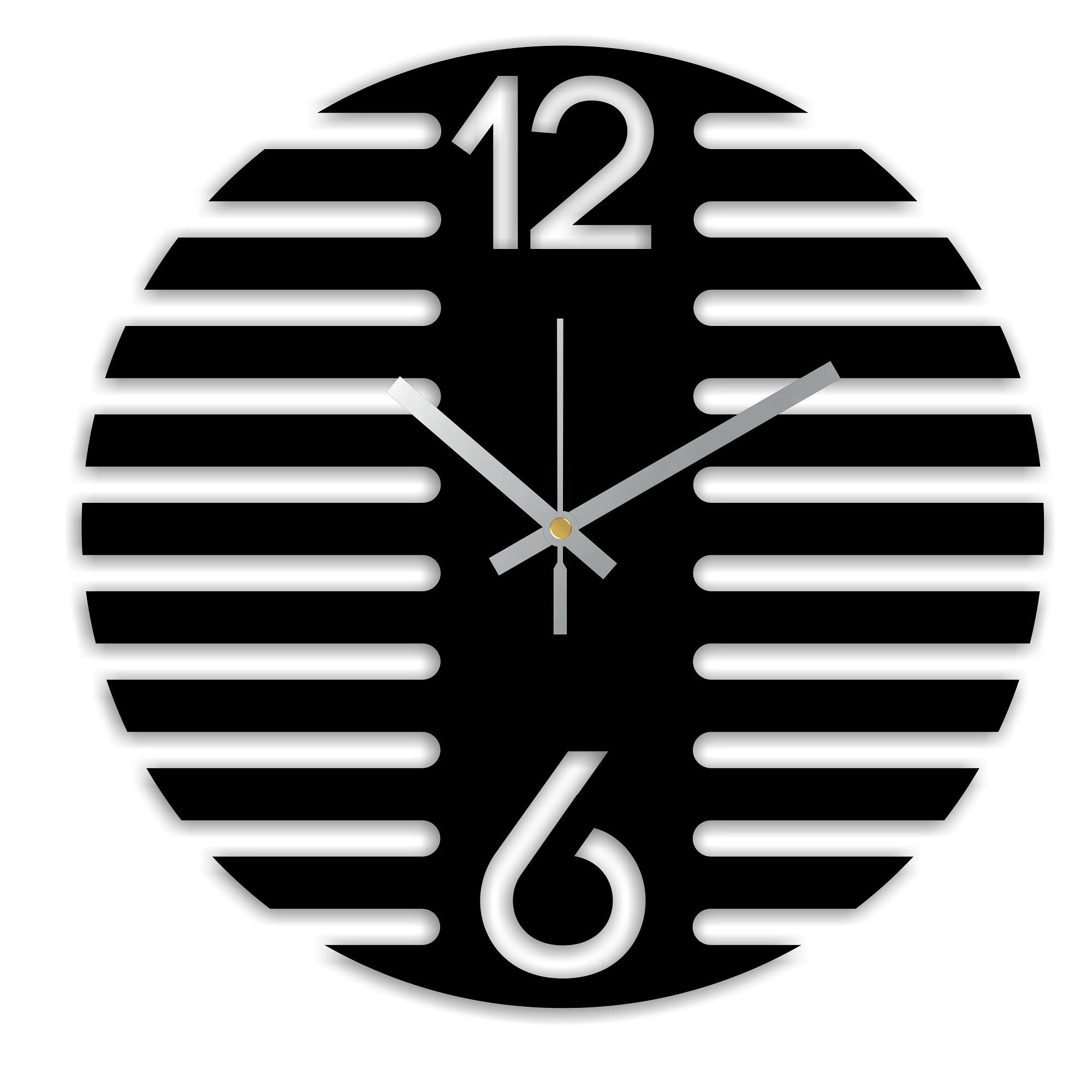 rawdius modern bold striped black white clock main RAW 05 WC Main