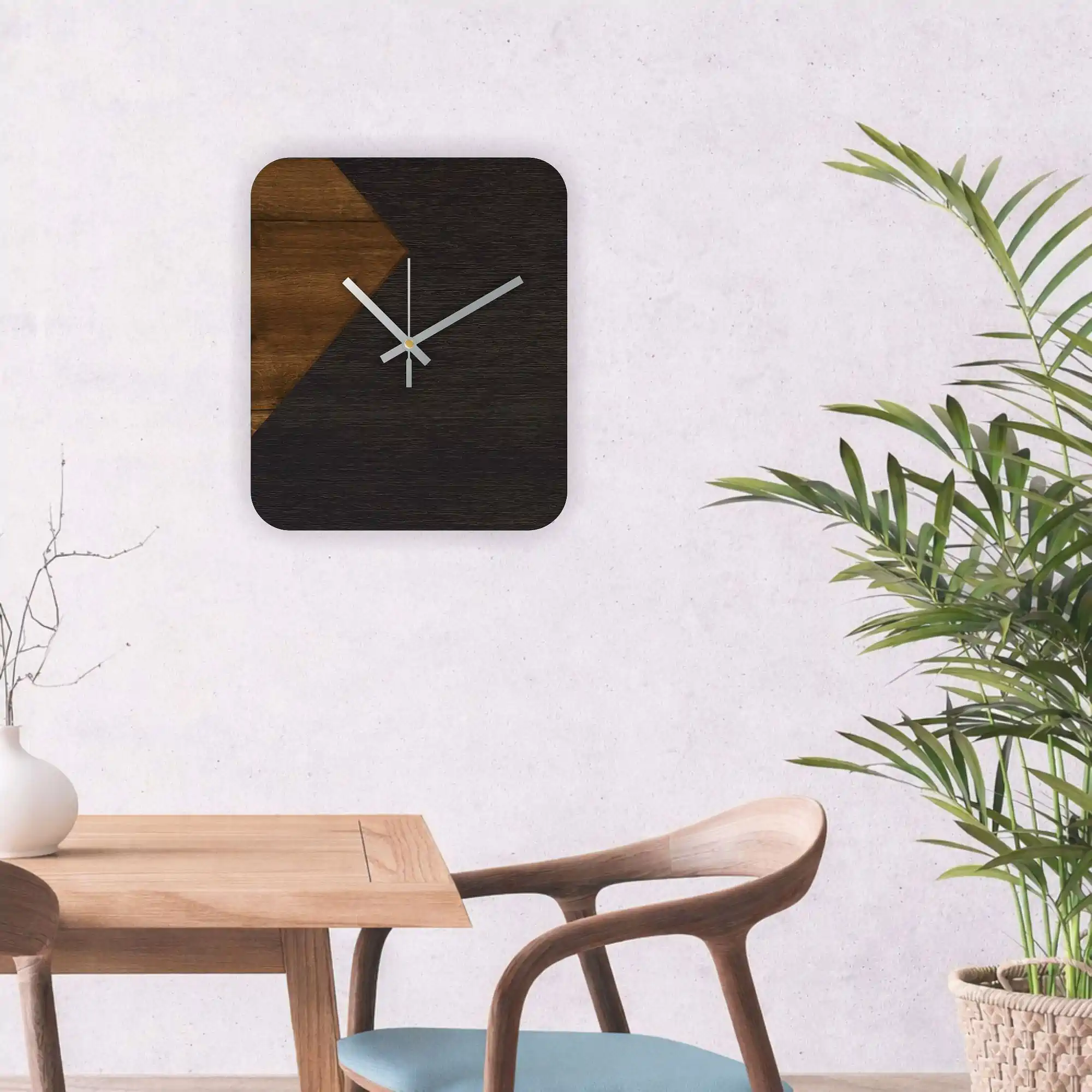 rawdius rectangular black walnut wall clock main RAW 18 WC Main rawdius rectangular black walnut wall clock main RAW 18 WC Main