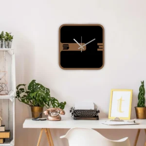 rawdius sleek black brown wood wall clock main RAW 15 WC Main