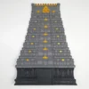 Dark grey tiruchendur temple gopuram 3d wall art with gold accents