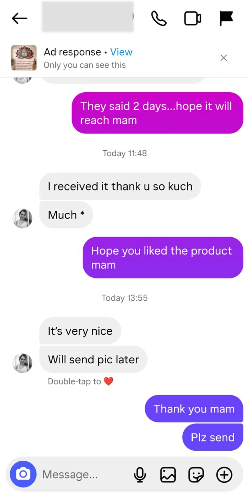 Rawdius Customer Instagram feedback confirming product received and liked