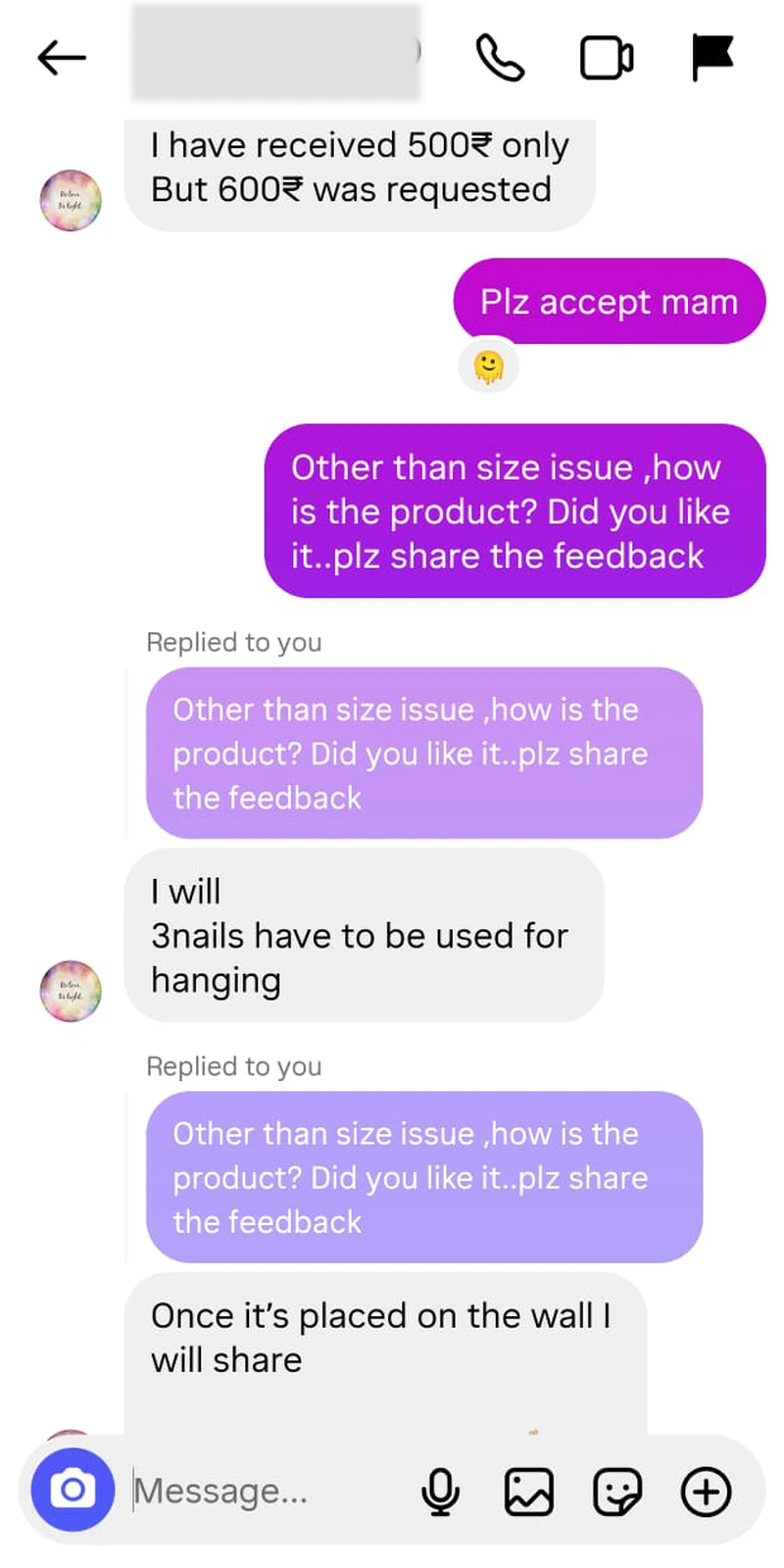 Rawdius Customer chat discussing wall mounting and installation layout
