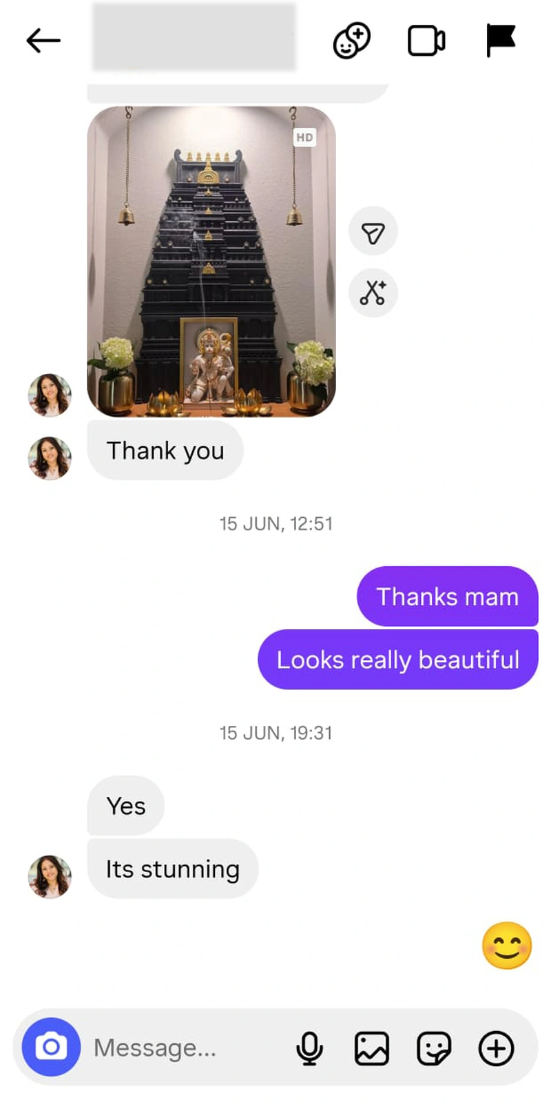 Rawdius Customer feedback photo of a backlit black gopuram temple wall decor