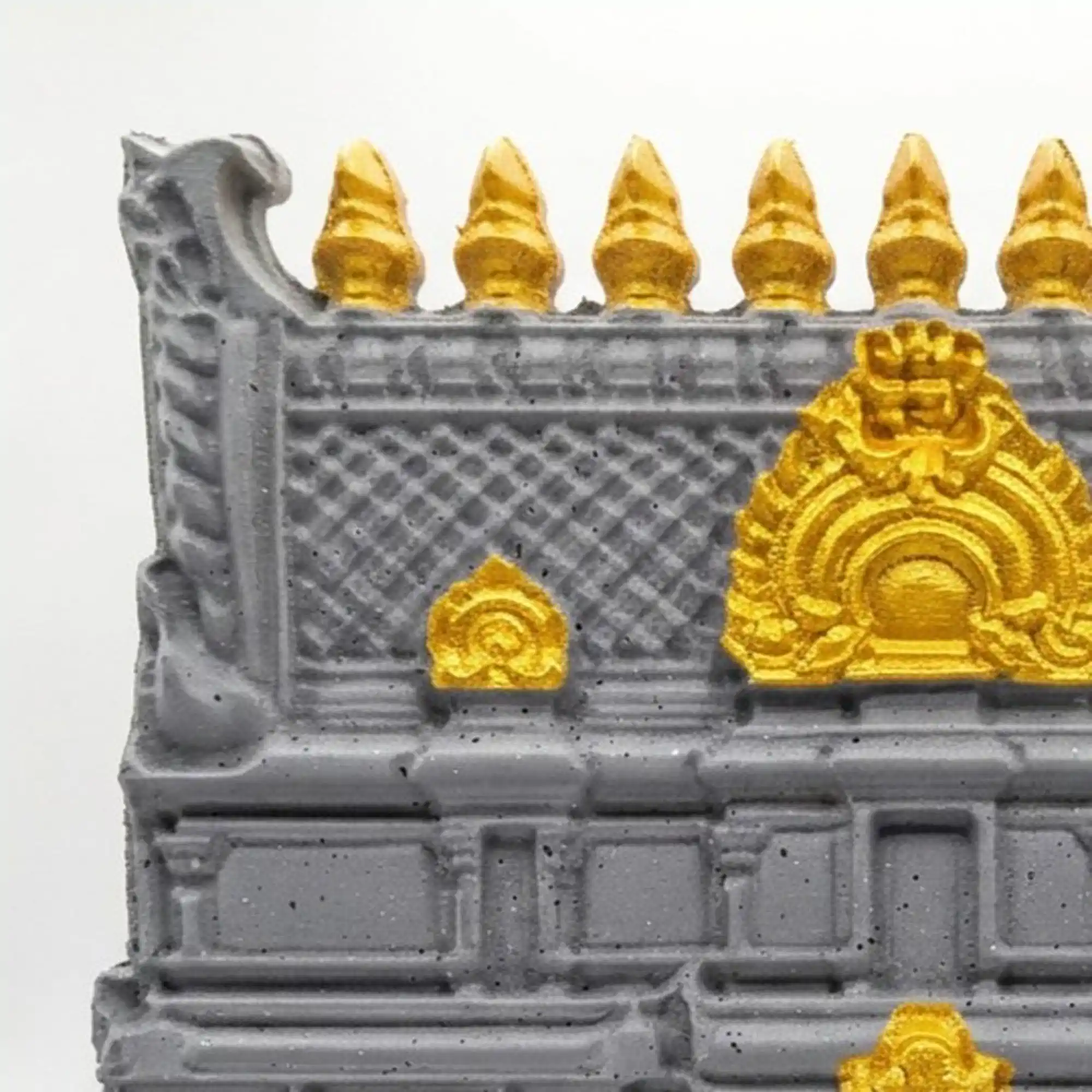 South Indian Tiruchendur Temple Gopuram Top Kalasam Closeup
